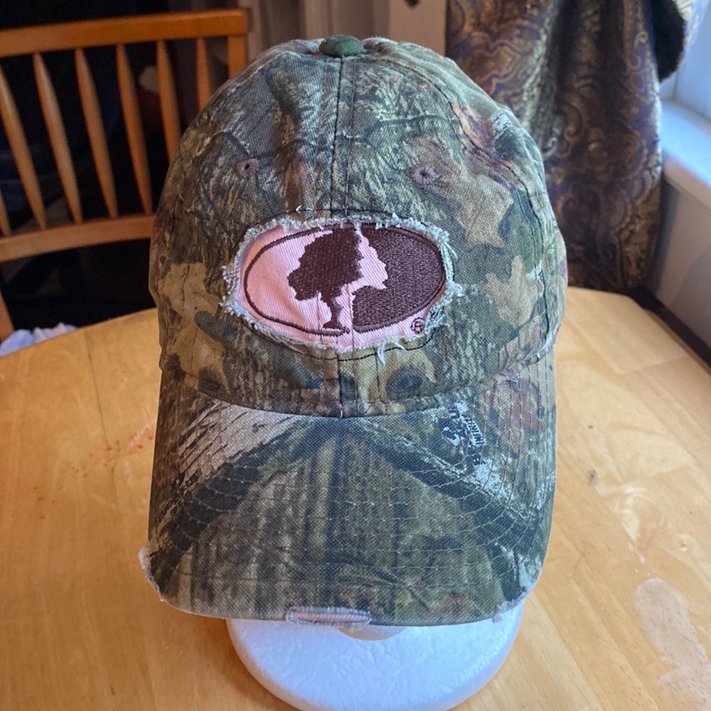 Mossy Oak Harley Baseball style hat pre-owned condition distressed